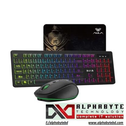 AULA AC208 Wireless Rechargeable Keyboard Mouse & Mouse Pad Combo