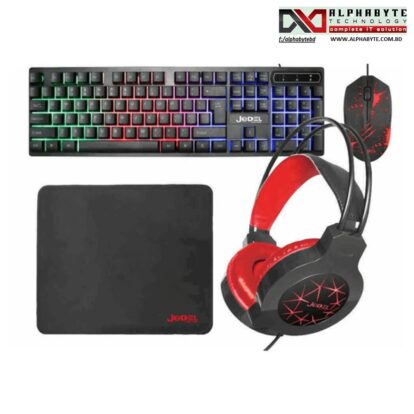 JEDEL GAMING SET CP-01 4-IN-1 GIFT BOX RGB GAMING KEYBOARD MOUSE HEADSET AND MOUSEPAD COMBO (BLACK)